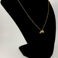 Bicycle Gold Necklace