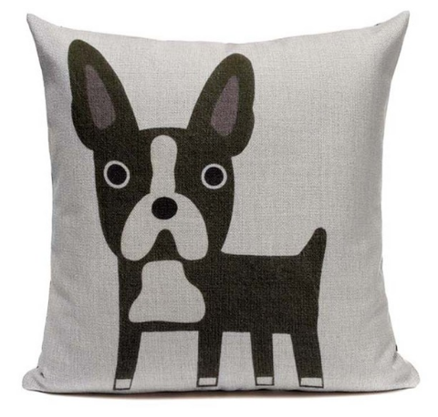 Boston Terrier Dog Cartoon Body Pillow B3