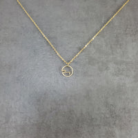 Circle Mountain Gold Necklace