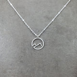 Circle Mountain Silver Necklace