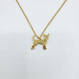 Chihuahua Dog Gold Necklace