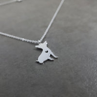 Chihuahua Dog Sitting Silver Necklace