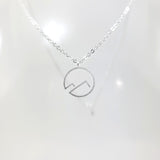 Circle Mountain Silver Necklace