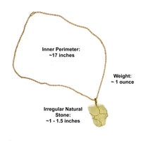 Citrine Raw Stone Gold Necklace