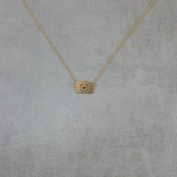 Camera Gold Necklace