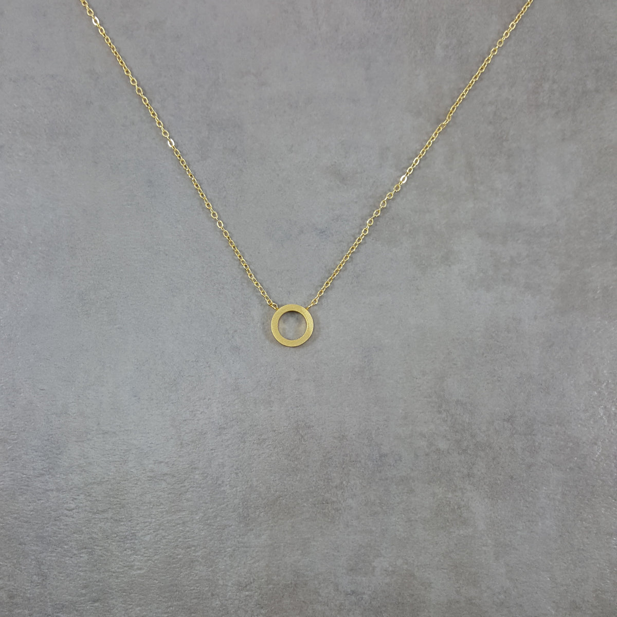 Circle Karma Gold Necklace - Women's Circular Round Jewelry – Lil ...