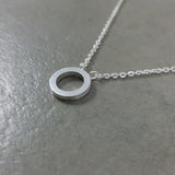 Circle Karma Silver Necklace