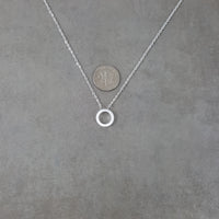 Circle Karma Silver Necklace