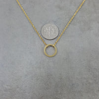 Circle Thin Fine Karma Gold Necklace