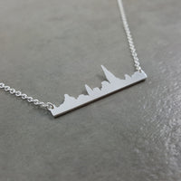 Cityscape Silver Necklace