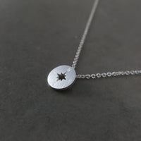 Compass Silver Necklace