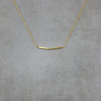 Bar Curved Gold Necklace