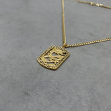 Dragon Pendant Gold Necklace