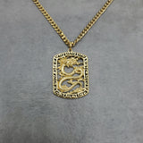 Dragon Pendant Gold Necklace