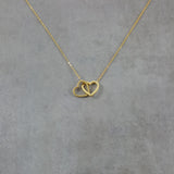 Heart Double Gold Necklace