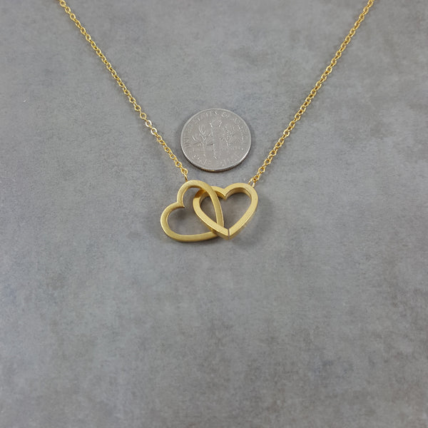 Two Tone Heart Necklace Special – The Golden Bear
