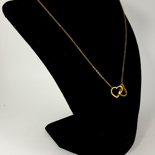 14k Double Chain Bear and Heart Necklace – The Golden Bear