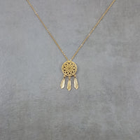 Dream Catcher Gold Necklace
