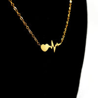Heartbeat EKG Gold Necklace