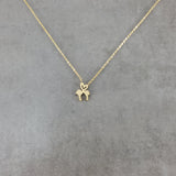 Flamingo Heart Gold Necklace