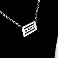 Chicago Flag Silver Necklace