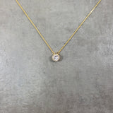 Dot CZ Gold Necklace