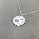 Galaxy Pendant Silver Necklace