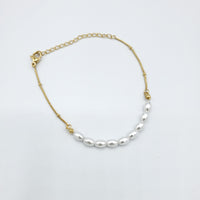 Small Pearls Gold Bracelet