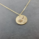 Galaxy Pendant Gold Necklace