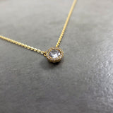 Dot CZ Gold Necklace