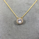 Dot CZ Gold Necklace