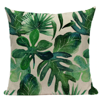 Green Leaf Rainforest Pillow Cover GL4