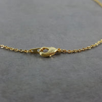 Aloha gold chain necklace up close clasp