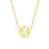Globe World Gold Necklace