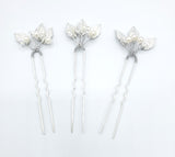 Wedding Hair Jewelry 3x Pins H1