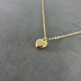 Tiny Heart Round Gold Necklace