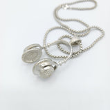 Headphones Silver Necklace