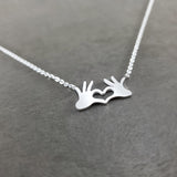 Hands Heart Silver Necklace