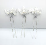 Wedding Hair Jewelry 3x Pins H1