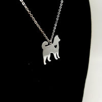 Husky Dog Silver Necklace