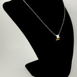 Top-hat and Mustache Silver Necklace
