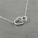 Heart Double Silver Necklace