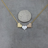 Three Heart Gold Necklace