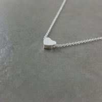Heart Tiny Silver Necklace