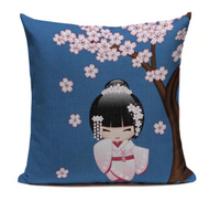 Japanese Kimono Girl Pillow Cover JP17
