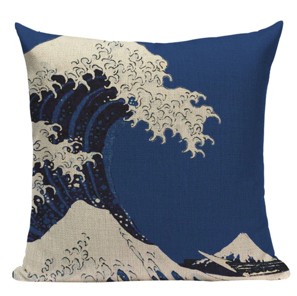 Blue Ocean Waves Pillow JP19