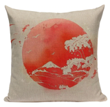 Japanese Peach Sun Pillow Cover JP26