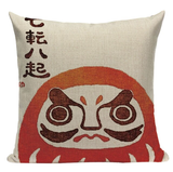 Japanese Daruma Doll Pillow Cover JP30