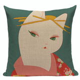 Cat Geisha Pillow Cover JP38
