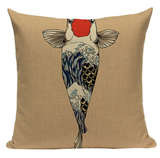 Koi Fish Body Art Pillow Cover JP43